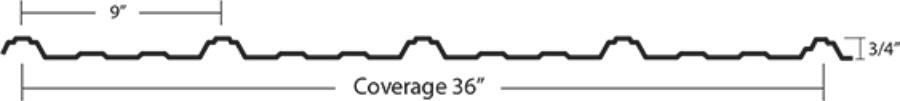 The Smith-Built Master Rib dimensioned profile - Image courtesy of https://www.smithbuiltmetals.com