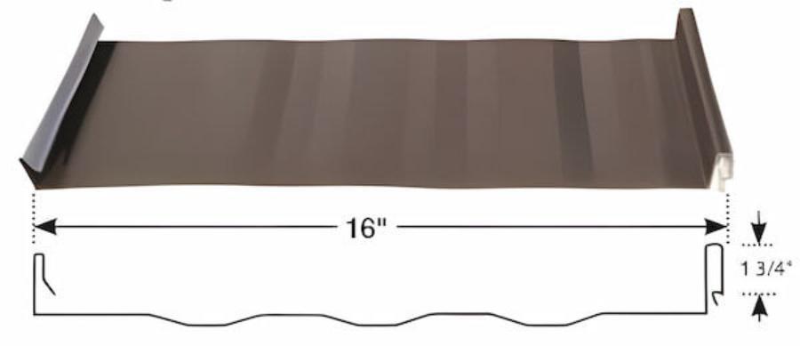 The Smith-Built standing seam dimensioned profile - Image courtesy of https://www.smithbuiltmetals.com