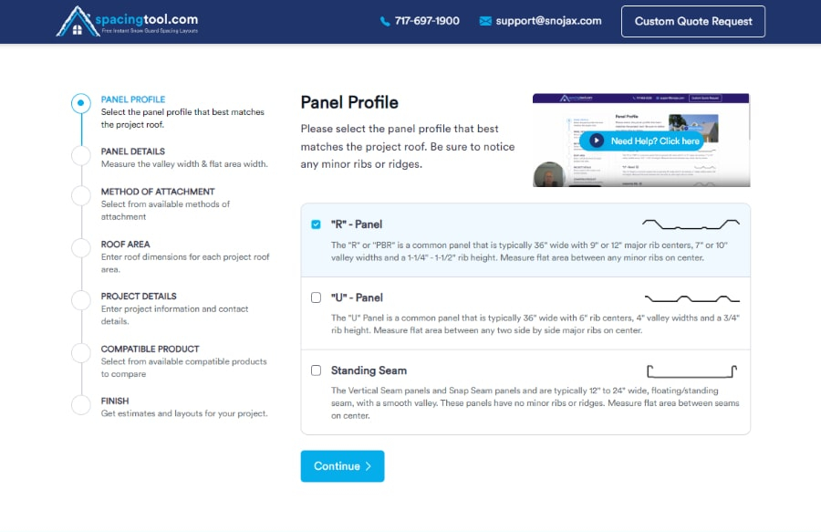 SpacingTool.com Panel Profile Page Screen Capture