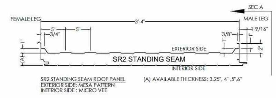 Nucor SR2 Panel Rendering - Image courtesy of https://www.nucorbuildingsystems.com/