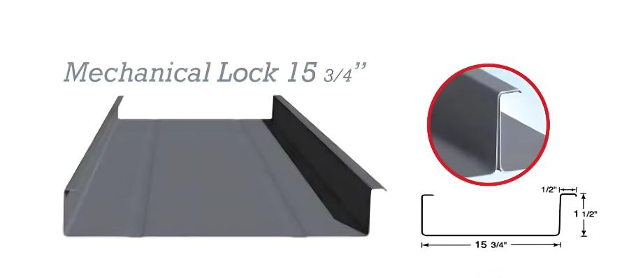 Steel Tile Co. Mechanical Lock Standing Seam Panel Rendering - Image courtesy of https://steeltile.com/