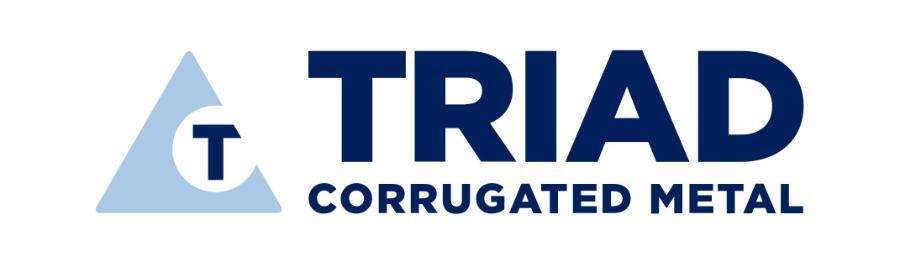 Triad Corrugated Metal Logo - Image courtesy of https://triadcorrugatedmetal.com/