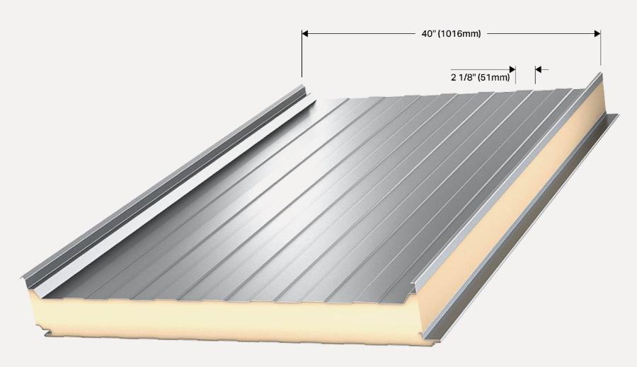 VicWest SR2 insulated panel rendering - Image courtesy of https://www.vicwest.com/