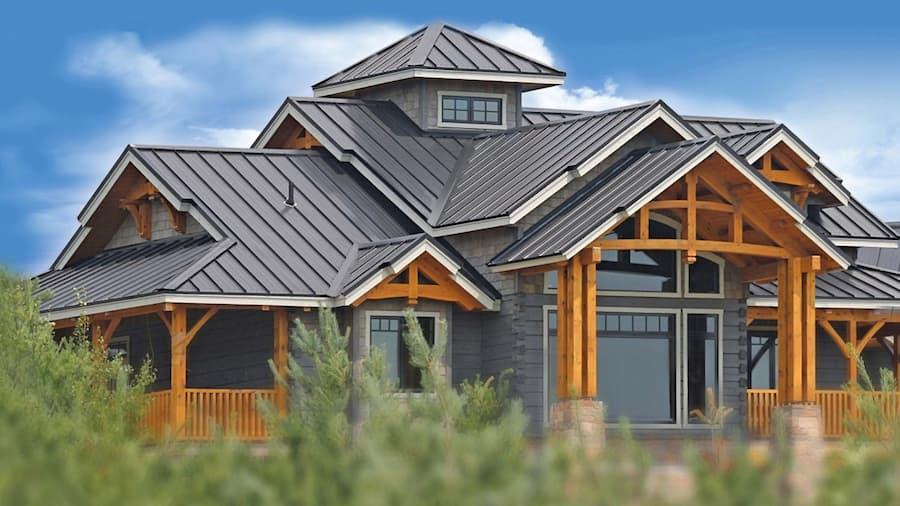 VicWest standing seam roof installed - Image courtesy of https://www.vicwest.com/