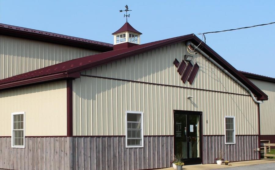 Wagler Steel Exposed Fastener Roof In Metal Building - Image courtesy of https://waglersteel.com/ Wagler Steel Exposed Fastener Roof In Metal Building - Image courtesy of https://waglersteel.com/