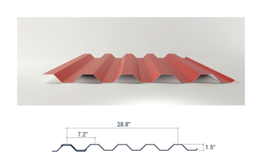 Whirlwind 7.2N Rib Profile and Rendering - Image courtesy of https://www.whirlwindsteel.com/