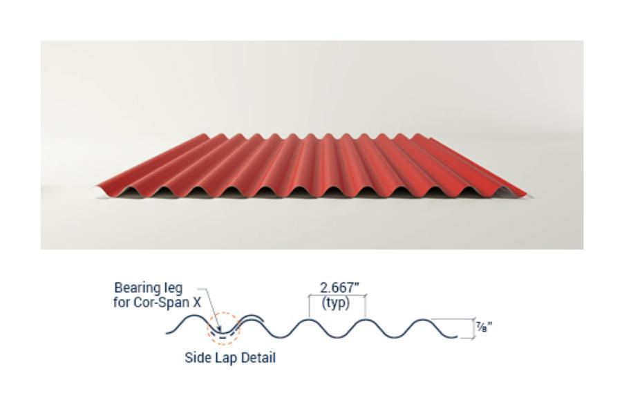 Whirlwind Cor Span X Profile and Rendering - Image courtesy of https://www.whirlwindsteel.com/